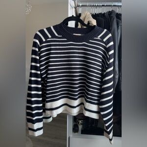 Nordstrom Industry Republic Striped Black and White Women's Sweater